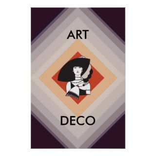 Art Deco Lady Posters