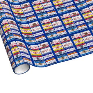 US ROUTE 66 License Plates Gift Wrap