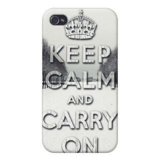 keep calm and carry on Winter season Cover For iPhone 4
