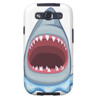 vectorstock_383155 Cartoon Shark Teeth hungry Samsung Galaxy S3 Covers