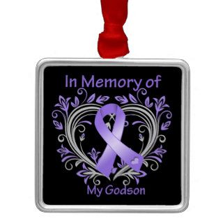 Godson   In Memory Heart Hodgkins Disease Ornament