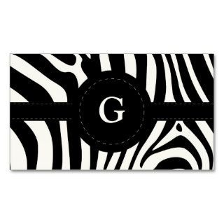 Zebra stripes black & white custom G business card