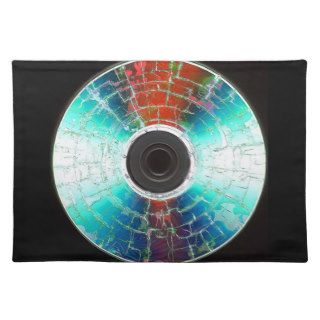 Disc on Black Place Mats