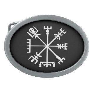 Vegvísir (Viking Compass) Oval Belt Buckle