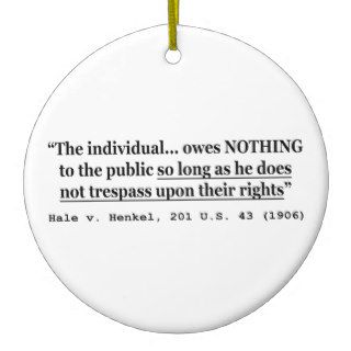HALE V HENKEL 201 US 43 1906 Case Law Christmas Ornament