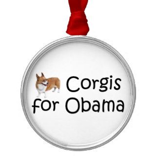Corgis for Obama Christmas Tree Ornament