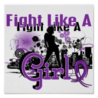 Fight Like A Girl Alzheimer's Disease 30.8 Print