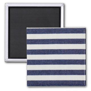 Navy Striped Fabric Fridge Magnets
