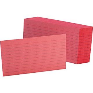 Oxford 3 x 5 Line Ruled Cherry Index Cards, 100/Pack  Make More Happen at