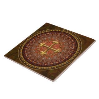 Mandala Armenian Cross Tile