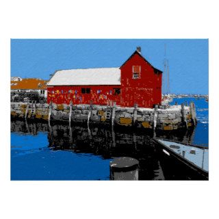 Rockport  Boat House Posters
