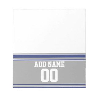 Team Jersey with Custom Name and Number Notepads