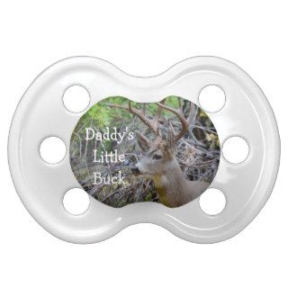 Personalized Babies Hunting Daddys Little Buck Dee Pacifier