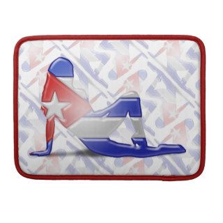 Cuban Girl Silhouette Flag MacBook Pro Sleeves