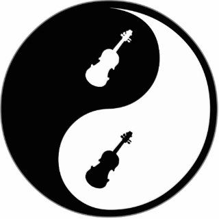 Yin Yang Violin Photo Cut Outs