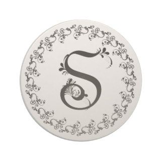 Frilly S Monogram Drink Coasters