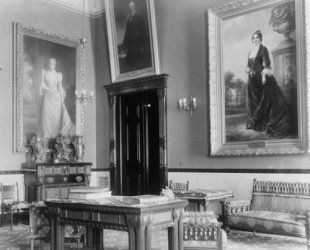 1890 photo Red Room, White House, Washington, D.C. graphic. photograph shows d8  