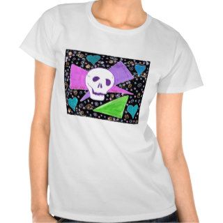 Gothic Skull pastel black T Shirts