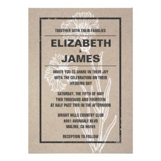 Vintage Casual Wedding Invitations Personalized Invite