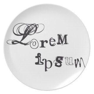 lorem ipsum, abstract word art, blind text party plate