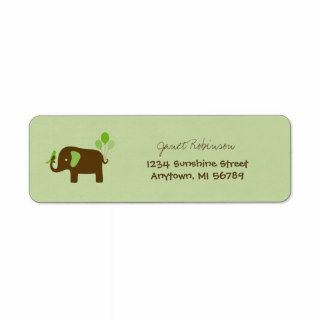 Elephant and Bird are Friends Return Address Labels