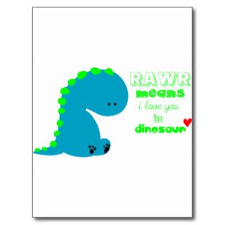 Cute Dinosaur RAWR Postcards