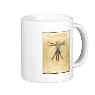Da Vinci's Vitruvian man with tattoos Coffee Mug