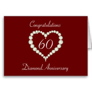 Love Heart Diamond Anniversary Card