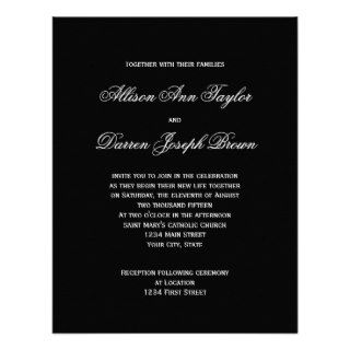 Classic Black and White Wedding Invitations
