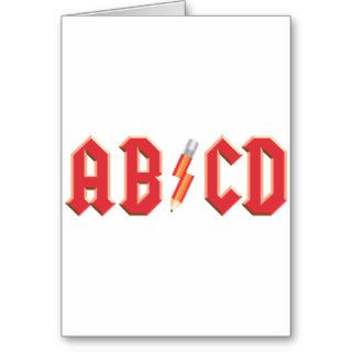 Kid AB/CD version of AC/DC Greeting Cards