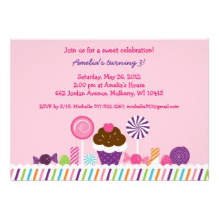 Sweet Shop Candy Birthday Invitations
