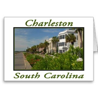 Historic Urban Rainbow Row Spring Charleston SC Greeting Cards