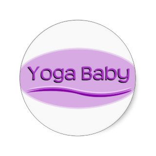 Purple Yoga Baby Sticker