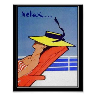 Relax Travel Vintage poster