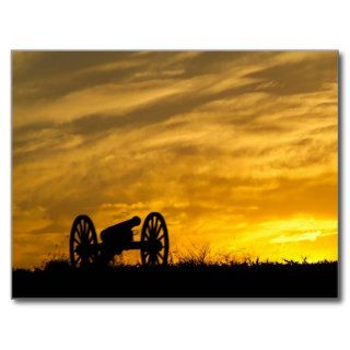 Cannon at sunset, Antietam National Battlefield Post Card