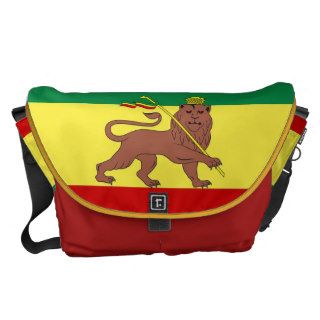 Rasta Reggae Lion of Judah Large Zero Messenger Courier Bag