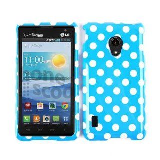 COVER FOR LG LUCID 2 CASE FACEPLATE HARD PLASTIC POLKA DOTS TP1633 VS870 CELL PHONE ACCESSORY Cell Phones & Accessories