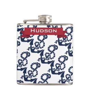 Personalized Nautical Flask Hip Flask