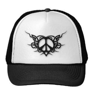 Tribal Heart Peace Sign Hat