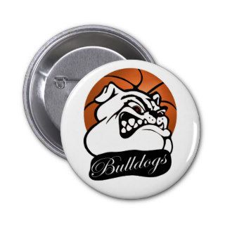 Bulldog School Team Mascot Basketball Pins