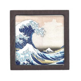 Japanese Japan Woodblock Ukiyo e Sea Ocean Wave Premium Gift Boxes