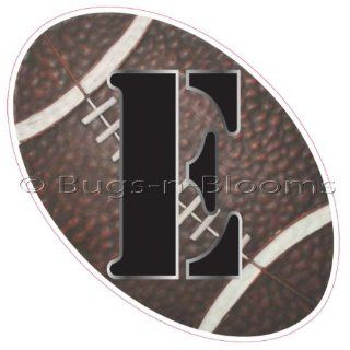 "E" Football Alphabet Letter Name Wall Sticker (6" W x 6"H)   Decal Letters for Children's, Nursery & Baby's Sport Room Decor, Baby Name Wall Letters, Boys Bedroom Wall Letter Decorations, Child's Names. Sports Balls Mur