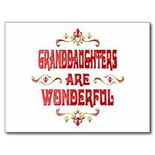 Granddaughters are Wonderful Post Card