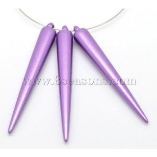 Purple Acrylic Spike Earrings Hoop Findings 5.2x0.7cm2"x1/4" sold per