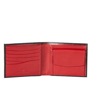 Jeff Banks Designer black leather bill fold wallet
