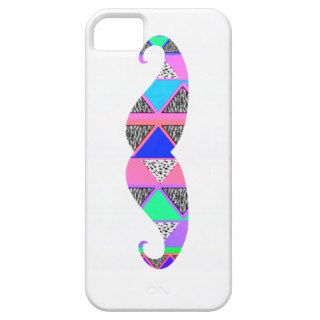 Colorful Turquoise Aztec Pattern Mustache iPhone 5 Case