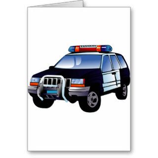 Police Office Design Car Digital Art Destiny Greeting Cards