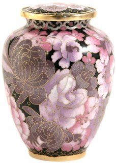 Near & Dear Pet Memorials Elite Cloisonn Floral Blush Pet Cremation Urn, 50 Cubic Inch, Pink  Pet Memorial Products 
