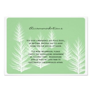 Modern Green and Brown Forest Wedding Insert Custom Announcements