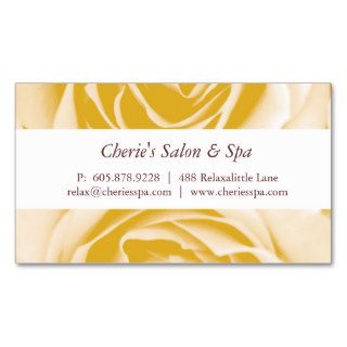 Spa   Salon Yellow Rose Business Card